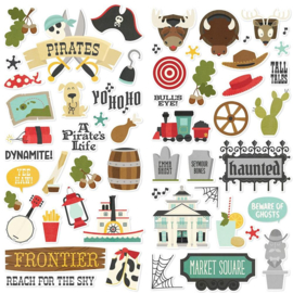 Simple Stories  Say Cheese Frontier At The Park Foam Stickers 55/Pkg  