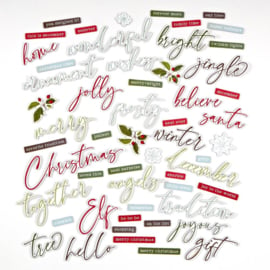 49 And Market Chipboard Set Words, Evergreen Season  