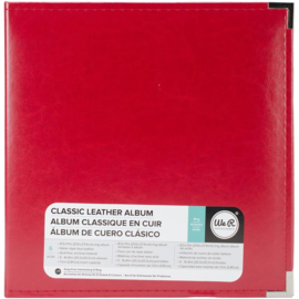 We R Classic Leather D-Ring Album 8.5"X11" Real Red