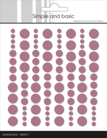 Simple and Basic Adhesive Enamel Dots Old Rose (96 pcs)