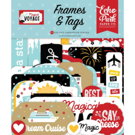 Echo Park Cardstock Ephemera 33/Pkg Frames & Tags, A Magical Voyage