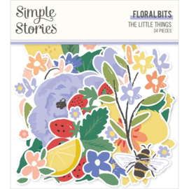 Simple Stories The Little Things Bits & Pieces Die-Cuts 34/Pkg Flora  