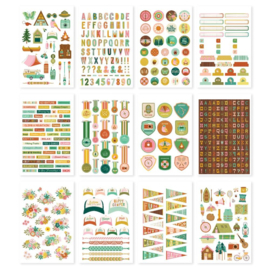 Simple Stories Sticker Book 12/Sheets Trail Mix, 439/Pkg  