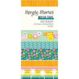 Simple Stories Just Beachy Washi Tape 5/Pkg 