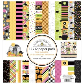 Doodlebug Double-Sided Paper Pack 12"X12" 12/Pkg Hey Pumpkin 