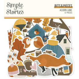 Simple Stories Acorn Lane Bits & Pieces Die-Cuts 57/Pkg  