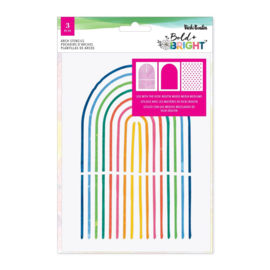 Vicki Boutin Bold And Bright Stencil Pack 3/Pkg Arches  