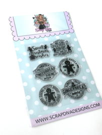 Scrapdiva Gingerbread Wishes Stamp Set  