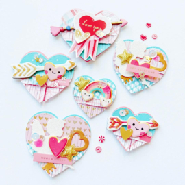 Scrapdiva Fringed Hearts