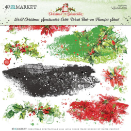 49 And Market Rub-Ons 12"X12" Color Wash, Christmas Spectacular 2023