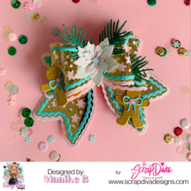Scrapdiva  Gingerbread bow set