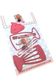 Scrapdiva Milkshake Glass