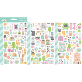 Dooblebug Mini Cardstock Stickers 2/Pkg Pretty Kitty Icons  