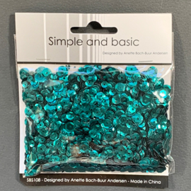 Simple and Basic Jade Green Sequin Mix (SBS108)