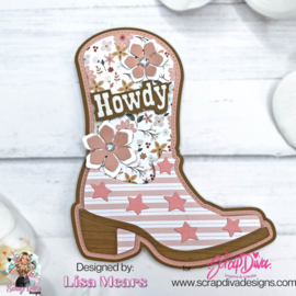 Scrapdiva  Cowboy Boot Mini Album 