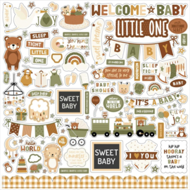Echo Park Special Delivery Baby Cardstock Stickers 12"X12" Elements