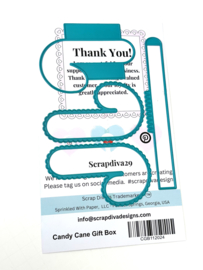 Scrapdiva  Candy Cane Gift Box  