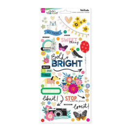 Vicki Boutin Bold And Bright Cardstock Stickers 6"X12" 135 Pieces PREORDER