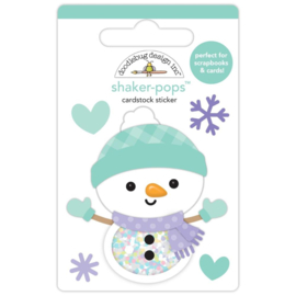 Doodlebug Shaker-Pops 3D Sticker Snow Much Love  