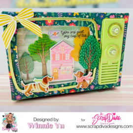 Scrapdiva 3D TV Box Die Set  preorder