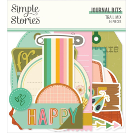 Simple Stories Trail Mix Bits & Pieces Die-Cuts 34/Pkg Journal  