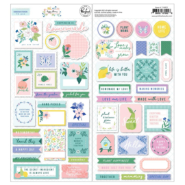 PinkFresh Cardstock Stickers Happy Blooms  