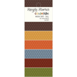 Simple Stories Color Vibe Washi Tape 6/Pkg Fall  