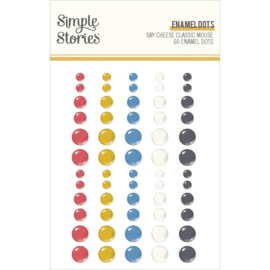 Simple Stories Say Cheese Classic Mouse Enamel Dots 60/Pkg PREORDER