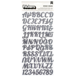 American Crafts Cedar House Thickers Stickers 175/Pkg Alpha, Puffy  