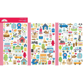 Dooblebug Mini Cardstock Stickers 2/Pkg Doggone Cute Icons  