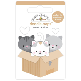 Doodlebug Doodle-Pops 3D Stickers Kitty Litter  