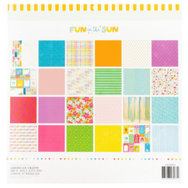 Pebbles Double-Sided Paper Pad 12"X12" 24/Pkg Holographic Foil, Fun In The Sun