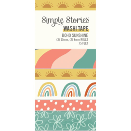 Simple Stories Boho Sunshine Washi Tape 5/Pkg  