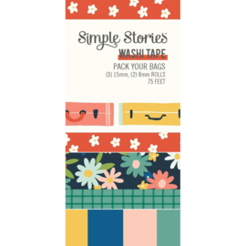 Simple Stories Pack Your Bags Washi Tape 5/Pkg PREORDER