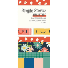 Simple Stories Pack Your Bags Washi Tape 5/Pkg  