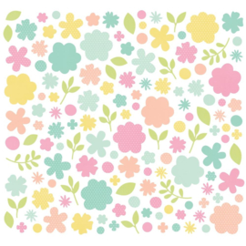 Color Vibe Cardstock Flowers Bits & Pieces 143/Pkg Lights  