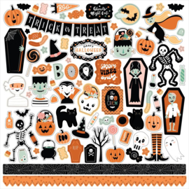 Echo Park Spooktacular Halloween Cardstock Stickers 12"X12" Elements  