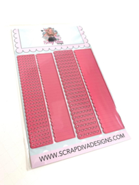 Scrapdiva Candy Cane Rosette Duo