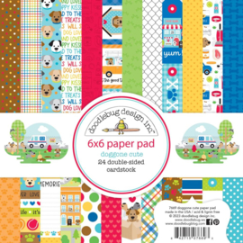 Doodlebug Double-Sided Paper Pad 6"X6" 24/Pkg Doggone Cute  