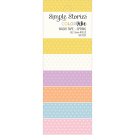 Simple Stories Color Vibe Washi Tape 6/Pkg Spring  
