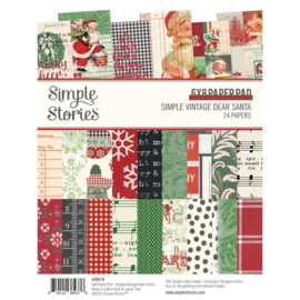 Simple Stories Double-Sided Paper Pad 6"X8" 24/Pkg Simple Vintage Dear Santa  