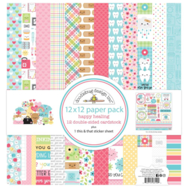 Doodlebug Double-Sided Paper Pad 12"X12" Happy Healing PREORDER