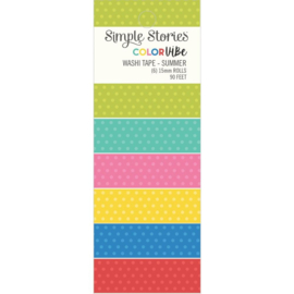 Simple Stories Color Vibe Washi Tape 6/Pkg Summer  