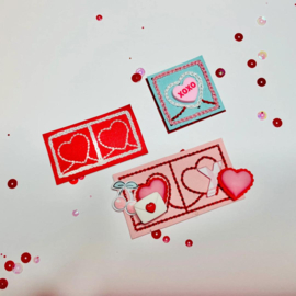 Scrapdiva Heart Postage Stamps Die Set  