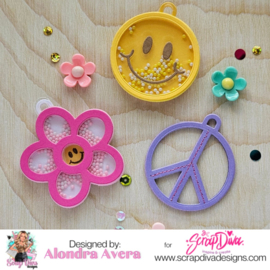 Scrapdiva Retro Shaker Keychain  