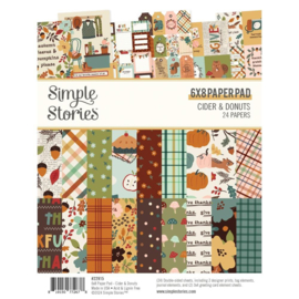 Simple Stories Double-Sided Paper Pad 6"X8" 24/Pkg Ciders & Donuts  