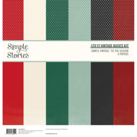 Simple Stories Basics Double-Sided Paper Pack 12"X12" 6/Pkg  