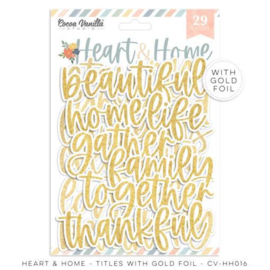 Cocoa Vanilla HEART & HOME – TITLES WITH GOLD FOIL  