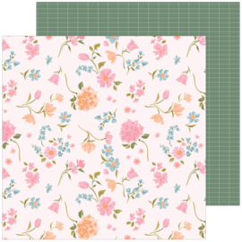 Pinkfresh Lovely Blooms Double-Sided Cardstock 12"X12" Start Somewhere  