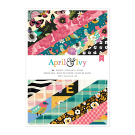 American Crafts Single-Sided Paper Pad 6"X8" 36/Pkg April And Ivy  